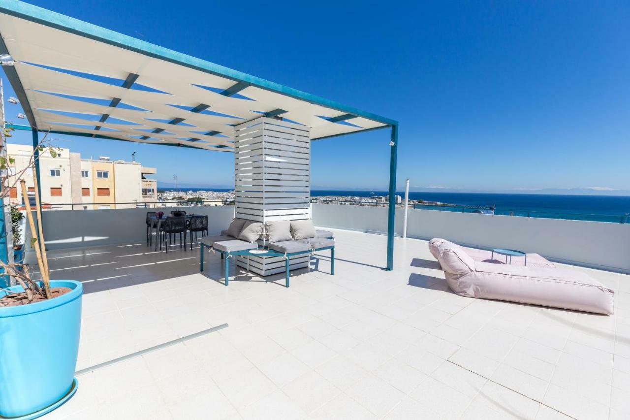Groovy & Cozy Apt With Private Seaview Rooftop Terrace Rhodes City Ngoại thất bức ảnh